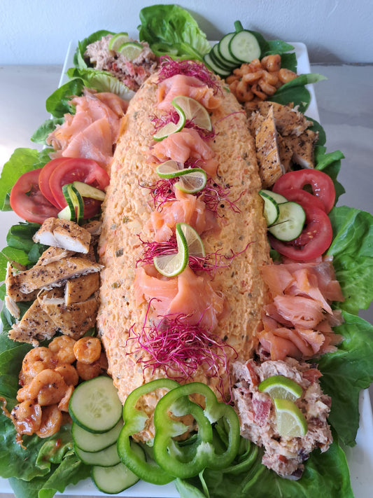 Luxe opgemaakte zalmsalade