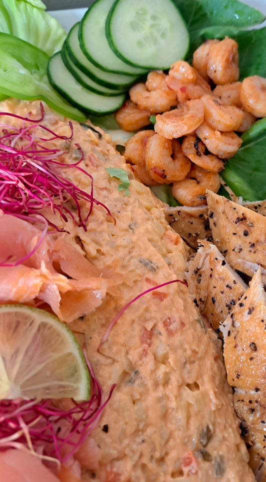 Luxe opgemaakte zalmsalade